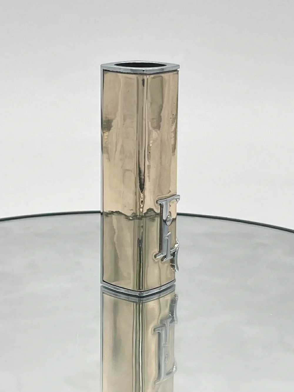 Dior Gold and Silver Logo Lipstick Holder